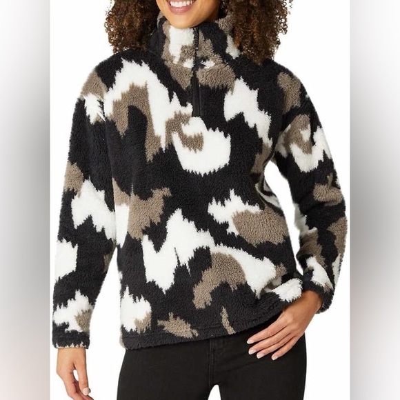 Eddie Bauer We Wander Ladies’ 3/4 Zip‎ Pullover Fleece in Camo Print, Size Small - Picture 1 of 7